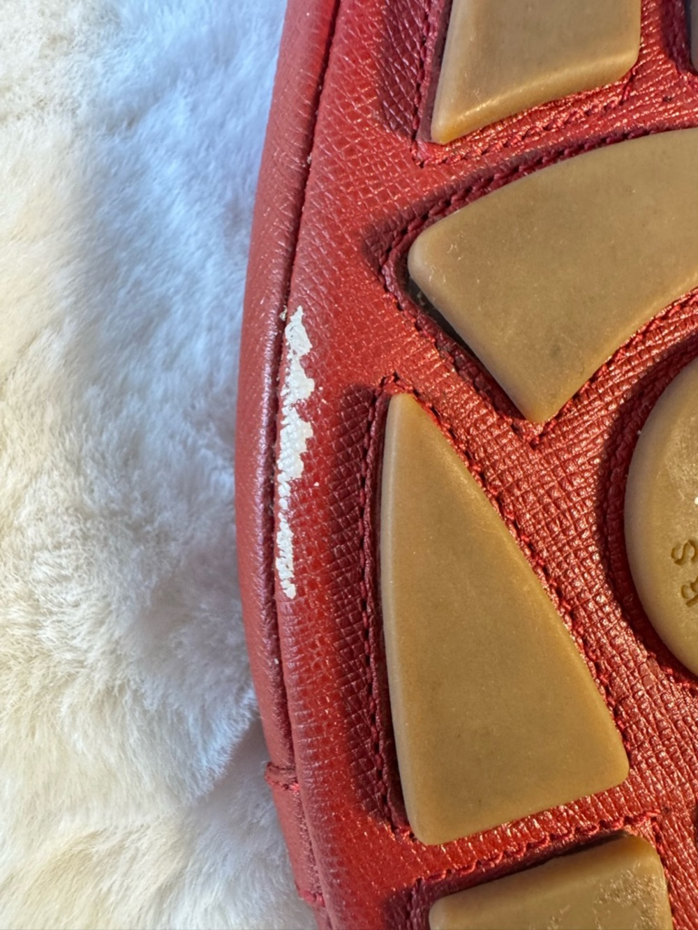 MICHAEL Michael Kors Red and Gold Fulton Moc Ballet Flats Size 6.5 - Picture 7 of 10